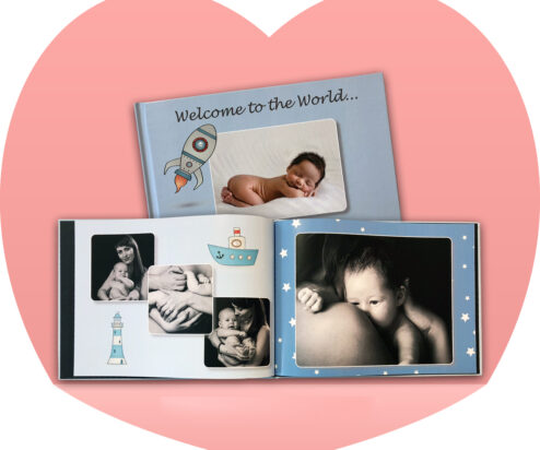 Baby Boy Theme A4 Landscape Standard