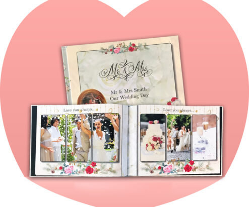Elegant Wedding Theme A4 Landscape Standard