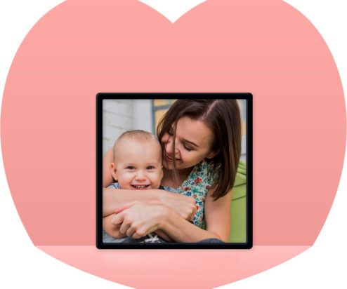 Photo Magnets with frame - 4" x 4" - Square - Pack of 3