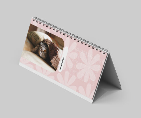 Pastel A5 Desk Calendar